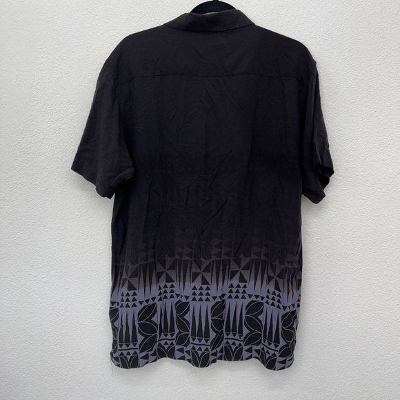 tanoa black short sleeve button down ombre mens shirts  Size: L - Picture 8 of 8